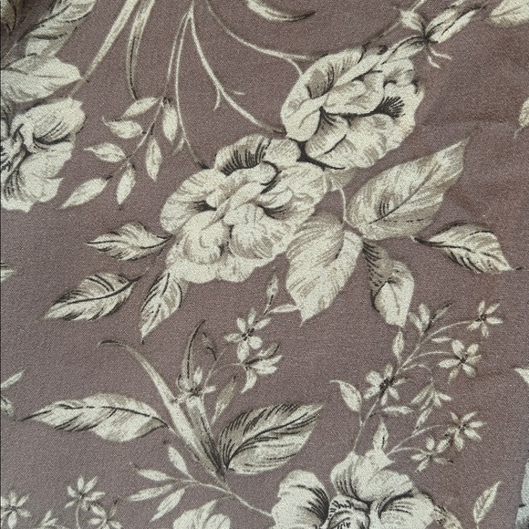 Torrid Brown & Cream Floral Pintuck Boho Blouse Peasant Sleeves V-neck  1X New - Picture 14 of 16